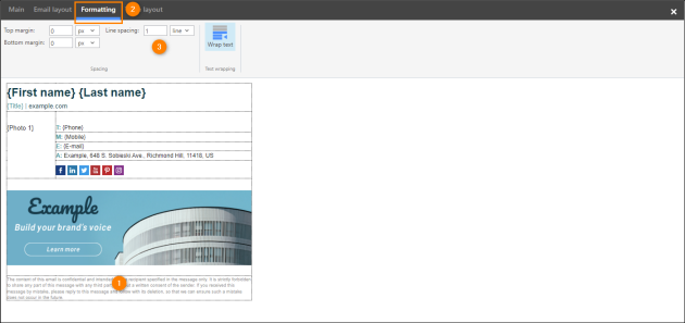Additional spacing settings available for paragraphs.