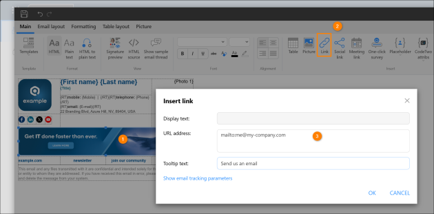 Adding a mailto link to an image.