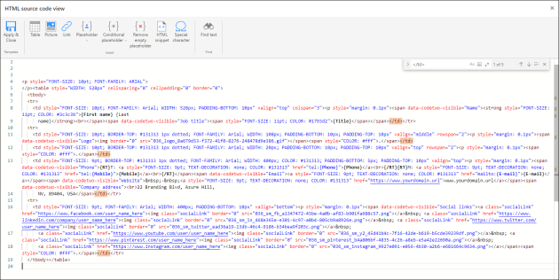 Highlighted table cell closing tags.