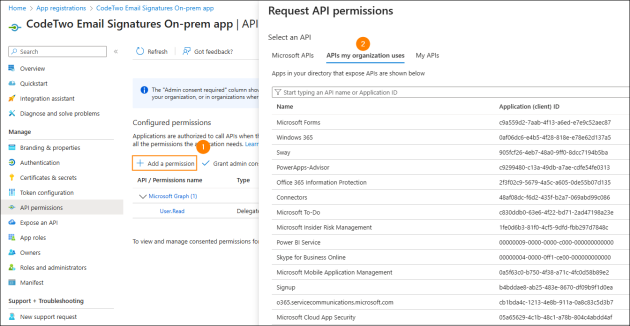 Listing all APIs available for your organization.