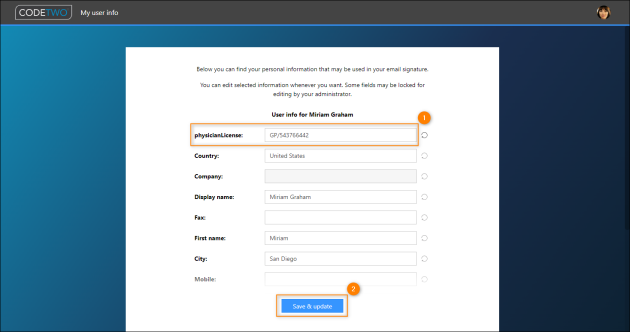 Your user has provided their custom attribute’s value – now they need to save the change.