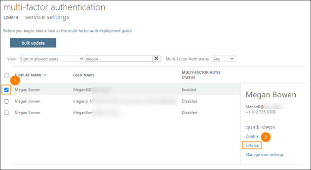 Enforcing multi-factor authentication for an admin account used in CodeTwo software.