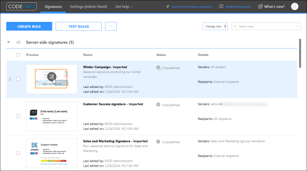 Launching the template editor.