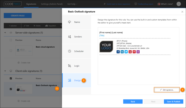 Opening the Outlook (client-side) signature which is displayed incorrectly in the Gmail mobile apps.