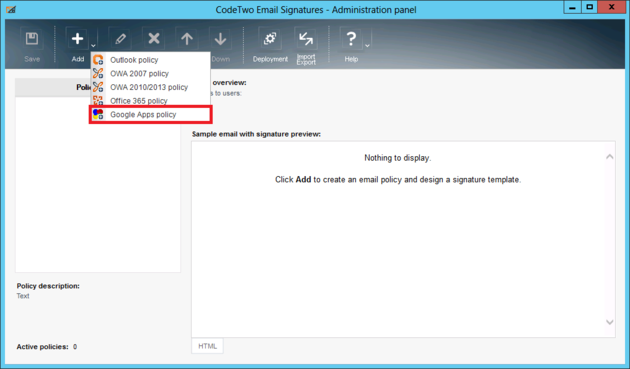 Email Signatures - Google Apps policy.
