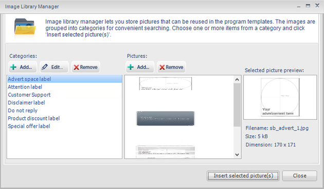 Email Signatures - Insert pic from Image Lib.