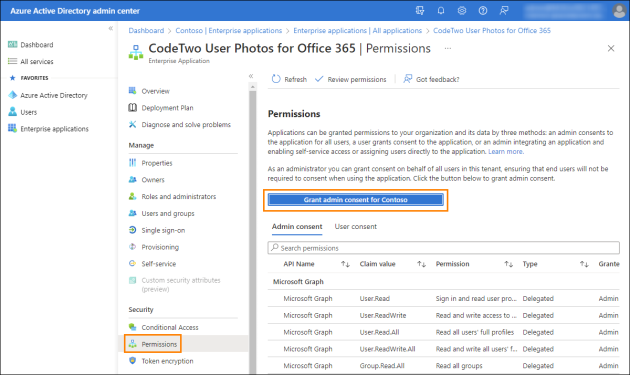 1017-3 Granting admin consent in AAD