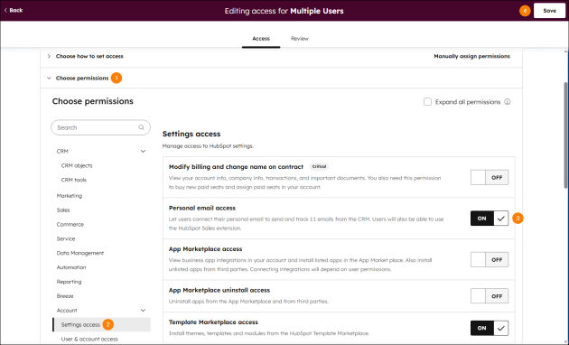 Allowing users to connect their personal email to send & track emails from HubSpot.