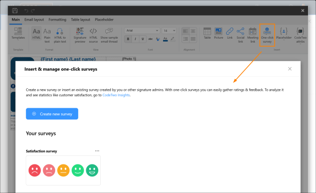 One-click surveys.