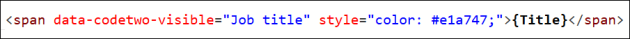 The data-codetwo-visible attribute in email signature’s HTML code.