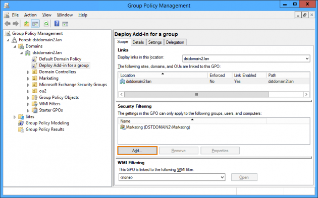 Apply GPO for a security group