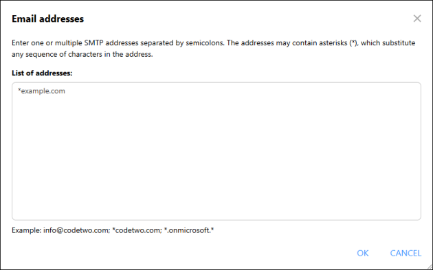 Use this option to apply a signature to emails sent to contacts outside your organization.