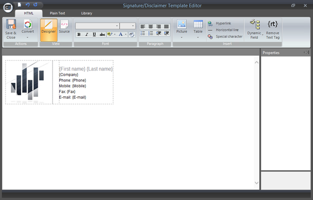 Email Signatures - O365 editor.