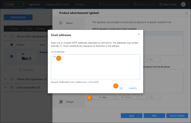 Defining a new Recipients exception.