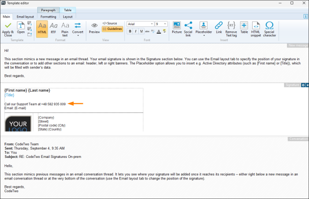 Providing a common telephone number.