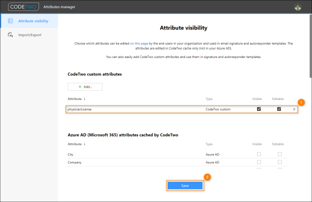 Saving the newly created custom attribute.