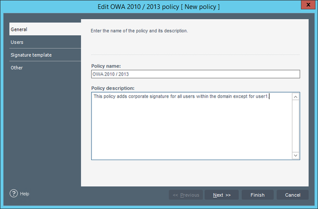 Email Signatures - New OWA 2010 /2013/2016 policy.
