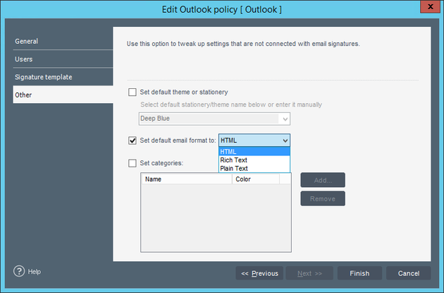 Email Signatures - OL policy email format.