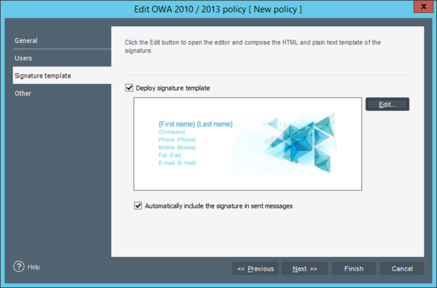 Email Signatures - OWA 2010/2013/2016 Signature.