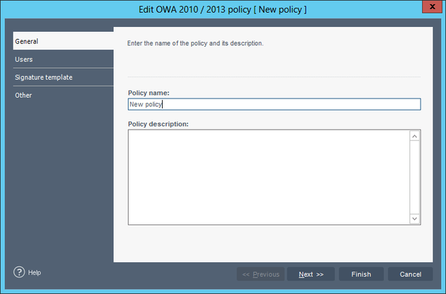 Email Signatures - Editing new policy.