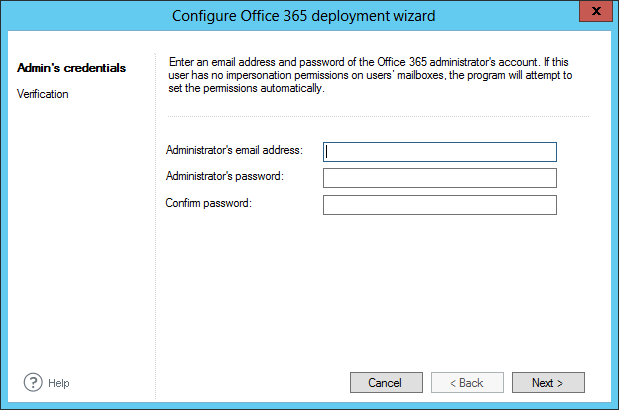Email Signatures - Enter O365 admin's credentials.