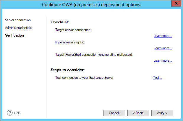 Email Signatures - verification step.