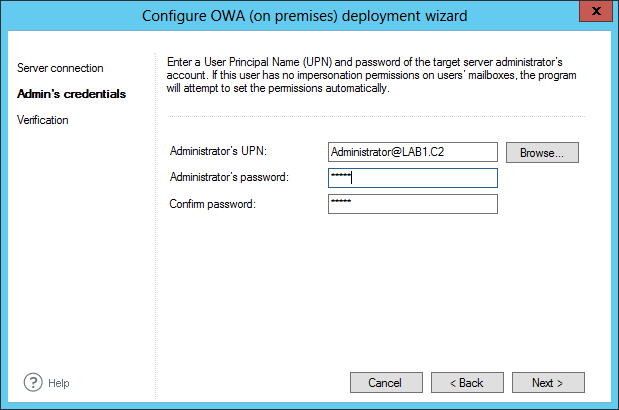 Email Signatures - OWA Admin's credentials 2.