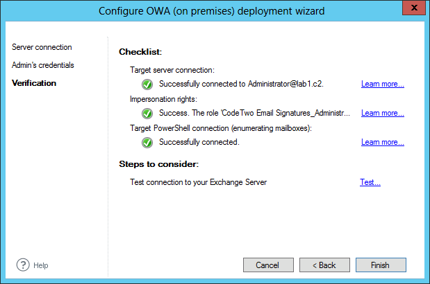 Email Signatures - OWAverification succeeded.