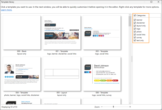 The template library.