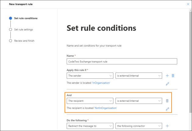 Additional condition to exclude internal correspondence.