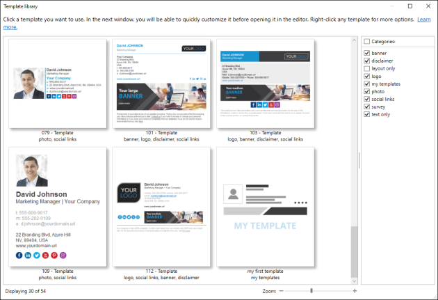 The template library.
