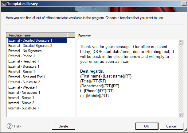 office closed message