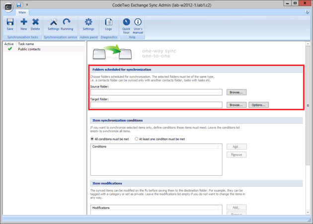 ES - Choosing source folder.