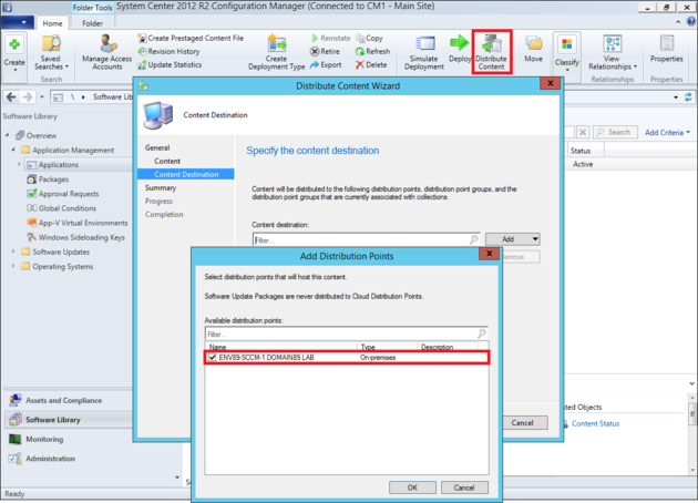Email Signatures - Select distribution point.