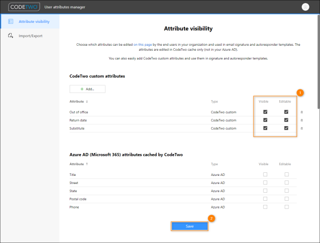 Making sure your users can view selected attributes and change their values.