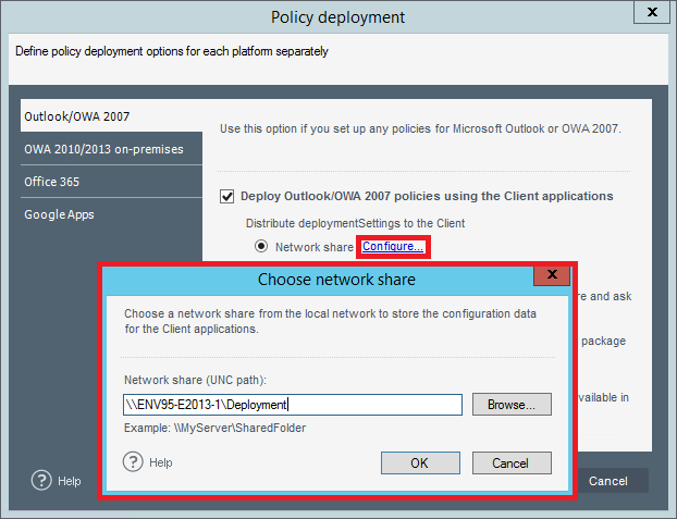 Email Signatures - OL configure network share.