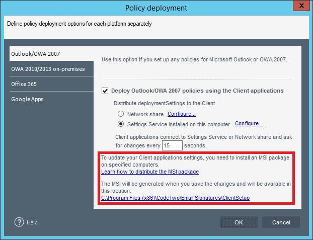 Email Signatures - Installer package.
