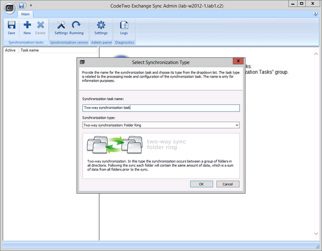 ES - Two-way sync selected.