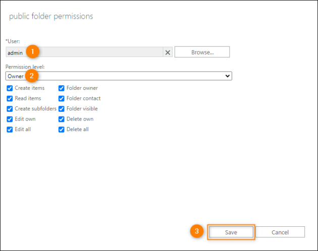 Setting the Owner role for your administrator account.