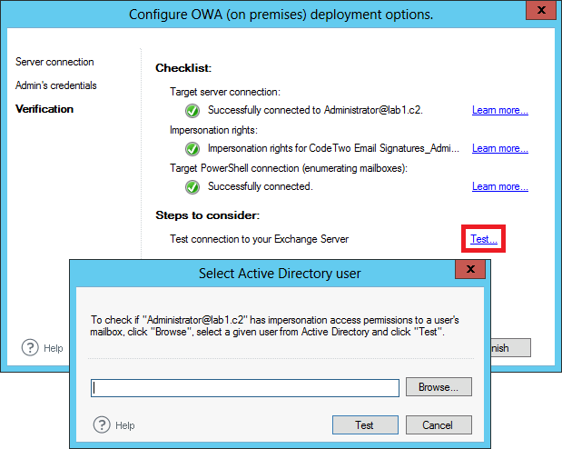Email Signatures - Test user.