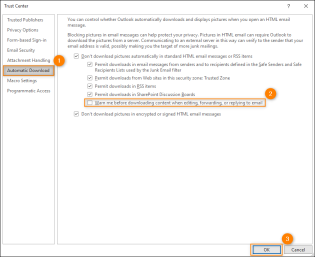 Disabling the option that might cause problems.