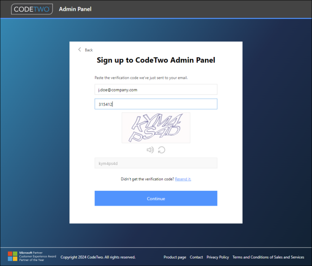 Esig - Admin Panel - Sign-up verification