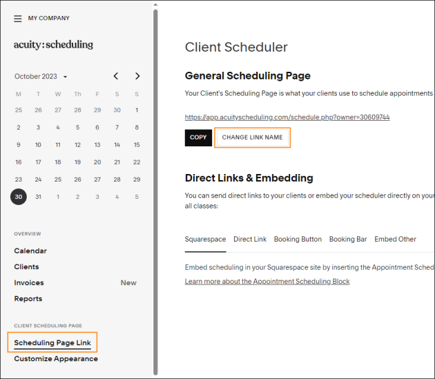 Changing the link format.