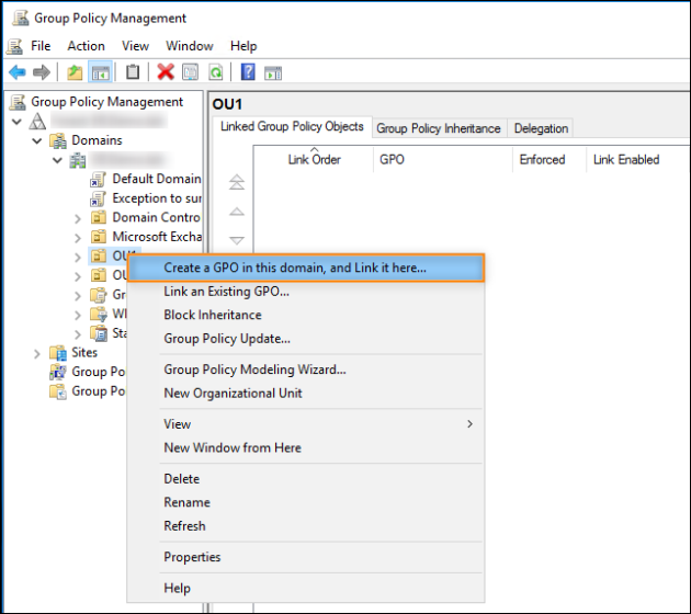 Creating a new GPO to globally enable the UTF-8 encoding.
