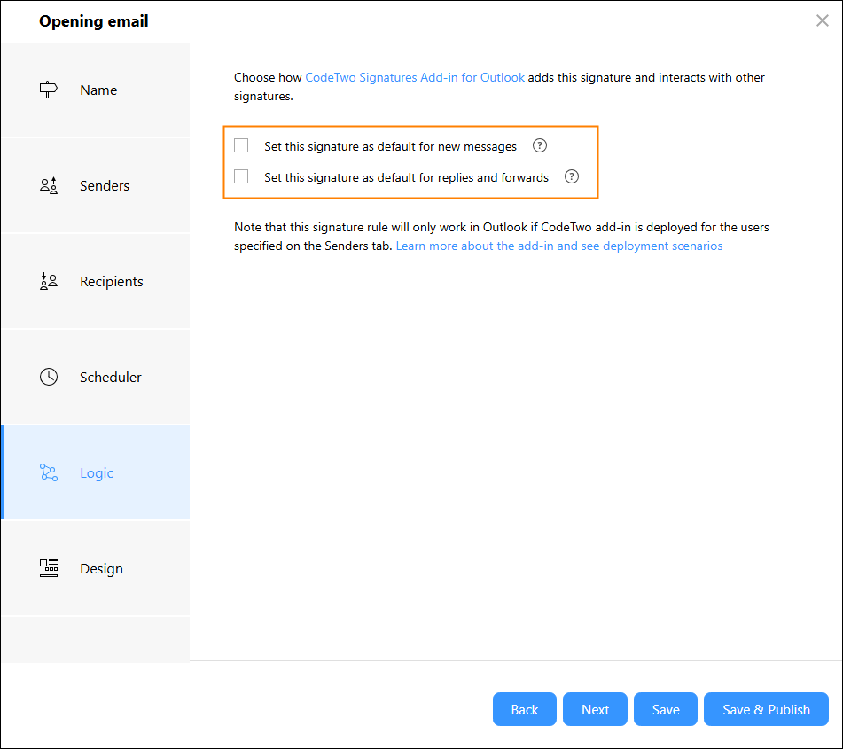 Be sure to clear these checkboxes if you don’t want your canned responses to be added to all messages by default.