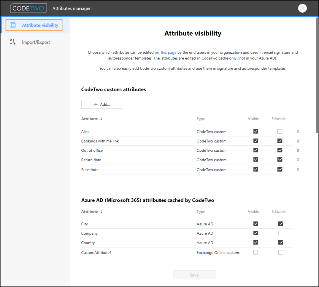 Taking screenshots showing your settings in the Attributes manager app.