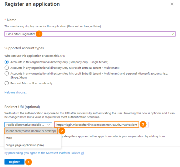 Registering the app in Entra ID.