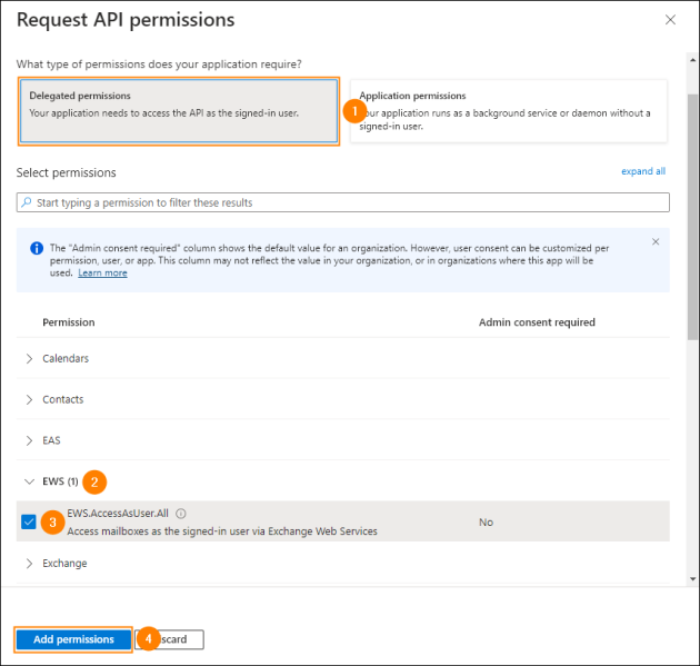 Assigning permission to the app.