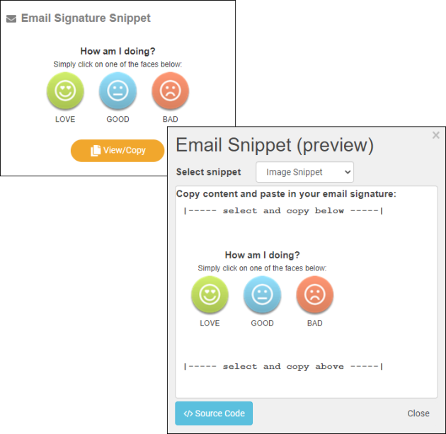 Email signature snippet.