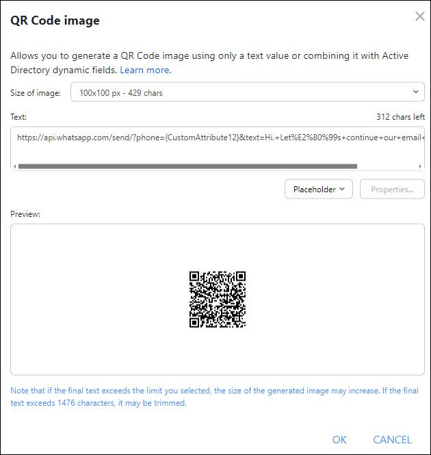 WhatsApp QR code chat link